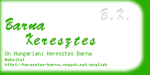 barna keresztes business card